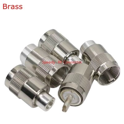 【YF】 1-10Pcs PL259 UHF Male Plug Connector SL16 PL-259 male Solder for RG58 RG142 LMR195 RG400 Cable Coaxial Adapter Brass Copper
