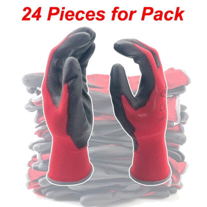 12Pairs Professional CE Approved Working Protective Gloves Men Construction  Women Garden Clean Nylon Running Gloves Lazada PH