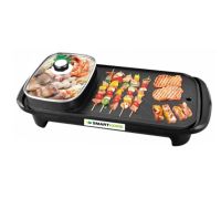 Smart home SM-EG1503 เตาปิ้งย่างเอนกประสงค์พร้อมหม้อสุกี้ BBQ&amp;HOTPOT 2in1