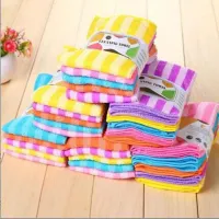 TYWA Pad Napery ผ้าขนหนูเสื้อผ้าเสื้อผ้าล้างจานสำหรับห้องครัวสีสันสดใสลายสี่เหลี่ยมผ้าผ้าขนหนูไมโครไฟเบอร์สะอาด