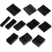 100Pcs/lot 2.54mm Pitch Dupont Jumper Wire Cable Black Plastic Housing Female Pin Connector Case Shell Box 1P/2P/3P/4P/~10P