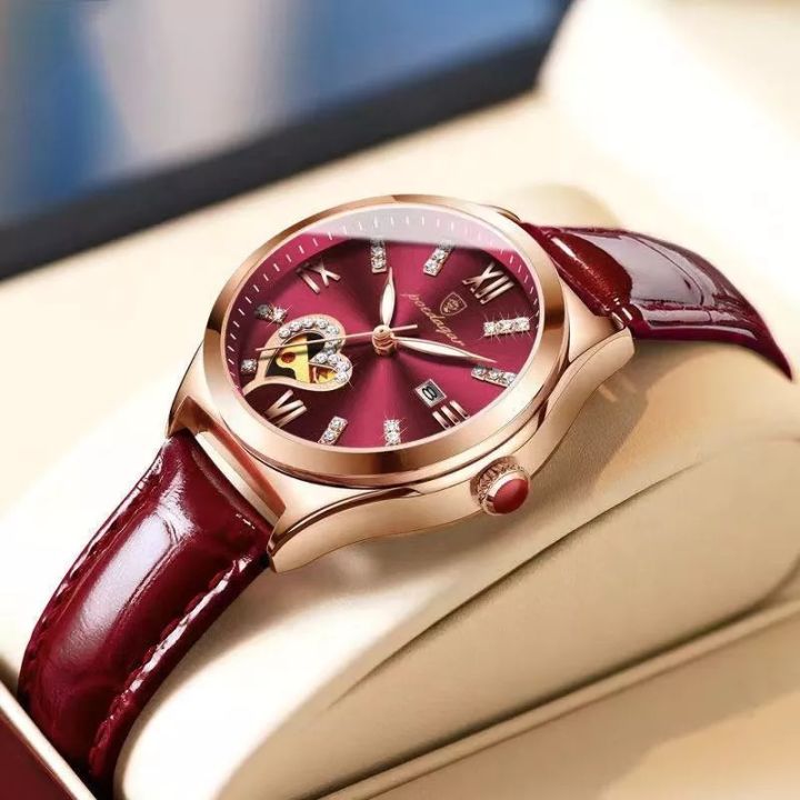 swiss-brand-นาฬิกาข้อมือควอตซ์แฟชั่น-สายแสตนเลส-เรืองแสง-กันน้ํา-สีโรสโกลด์-หรูหรา-สําหรับสตรี-2022