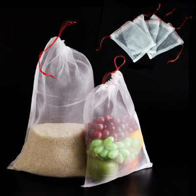 Xinyi3 1PC สะดวกกระสอบ กระเป๋า ที่เก็บกระเป๋าแบบใช้ซ้ำได้ Drawstring ถุงตาข่าย NYLON Food Fruit Filter