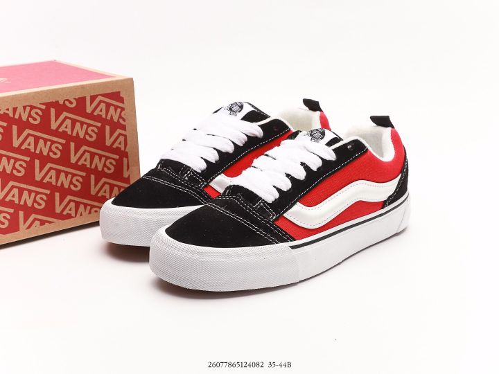 รองเท้าผ้าใบvans-knu-skool-สีดำแดง-ใส่สบาย-การันตรีคุณภาพ