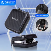 ORICO หูฟังกระเป๋าส่ง Carabiner หูฟังแบบพกพาหูฟังกล่องสำหรับการ์ดหน่วยความจำ USB Cable Organizer หูฟังมินิกระเป๋า-hsdgsda