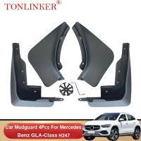 TONLINKER บังโคลนรถสำหรับ Mercedes Benz GLA-Class H247 GLA 180 200 250 2020 2021บังโคลน2022ที่ปัดโคลนแผ่นบังโคลนรถแผ่นกันกระเซ็น