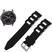 20mm 22mm 24mm 26mm Watch Strap Bracelet Replacement Watchband Generic Fashion Sport Silicone Wrist Black Metal Watch band Straps