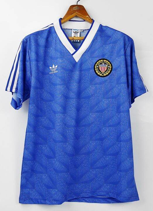 C16 USA AWAY 1988 1990 BLUE RETRO FOOTBALL SHIRT SOCCER JERSEY Lazada