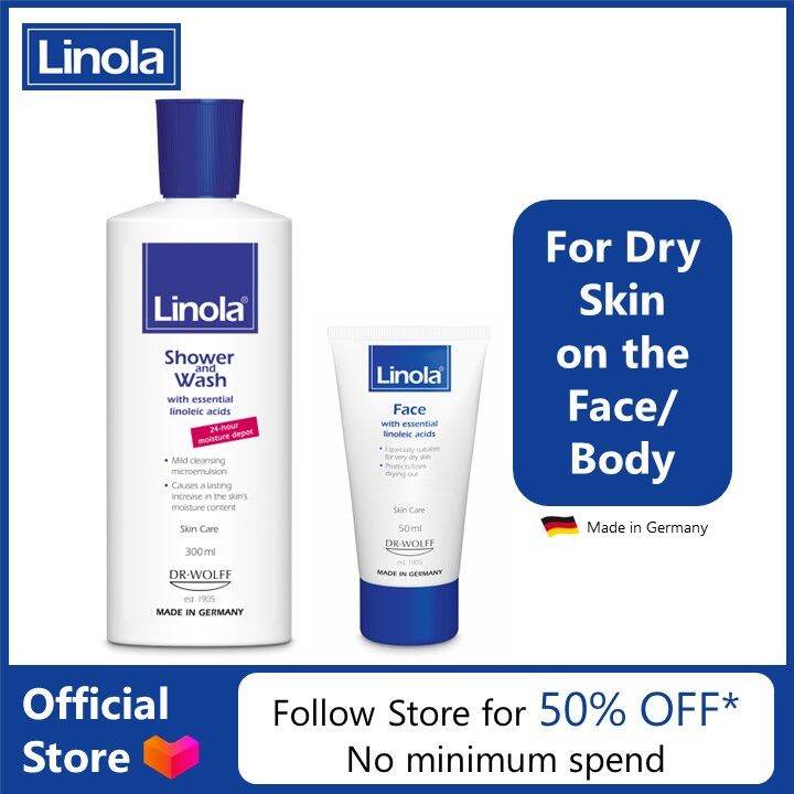 Linola Shower & Wash 300ml + Face Cream 50ml Set Lazada