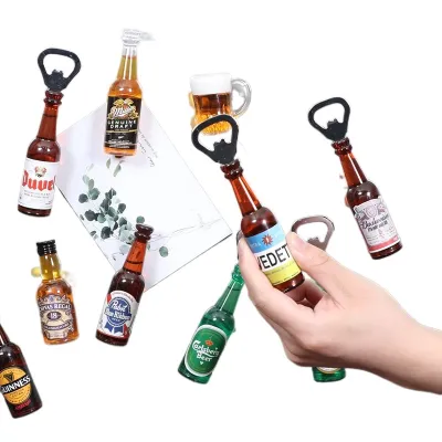 ▥ Creative Home Decor Magnetic Beer Bottle Opener For Refrigerator Multifunctional Kitchen Gadgets And Bar Accessories Decoration