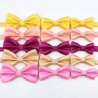 3 Size Parent-Child Bowtie Set Solid Colour Kids Pets Chic Family Butterfly Party Dinner Wedding Design Cute bow tie Accessory Ties