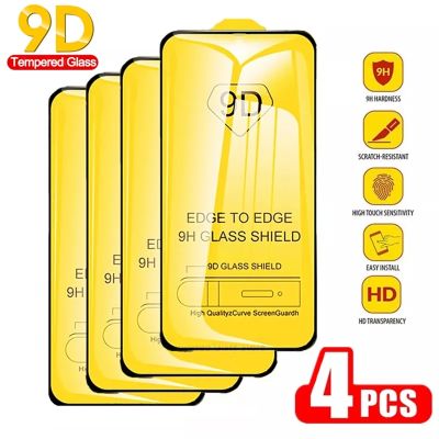 4Pcs Tempered Glass For Samsung Galaxy S23 S22 S21 S20 Ultra S10 S9 S8 Plus FE Screen Protectors for Samsung Note 20 10 9 8 Plus