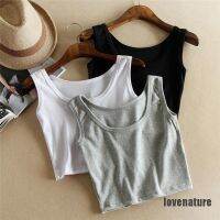 CODDVDSF Lovenature เสื้อครอปแขนกุด สีขาว / สีดํา สไตล์ฤดูร้อน