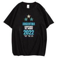 CLOOCL Argentina T-Shirts 2022 Three Stars Sticker Printed Tees Tops Adult Casual Shirts 100% Cotton T-Shirt Dropshipping XS-4XL-5XL-6XL