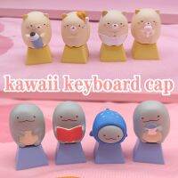 （Miss qis keycap）1ชิ้น MechanicalKeycaps บุคลิกภาพ Kawaii อะนิเมะน่ารัก PBTDIYCap อุปกรณ์เสริม ESCPinkKeycap