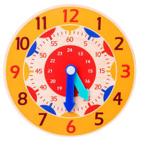 Children Montessori Wooden Clock Toys Hour Minute Second Cognition Colorful Clocks Toys for Kids Early Preschool Teaching Aids