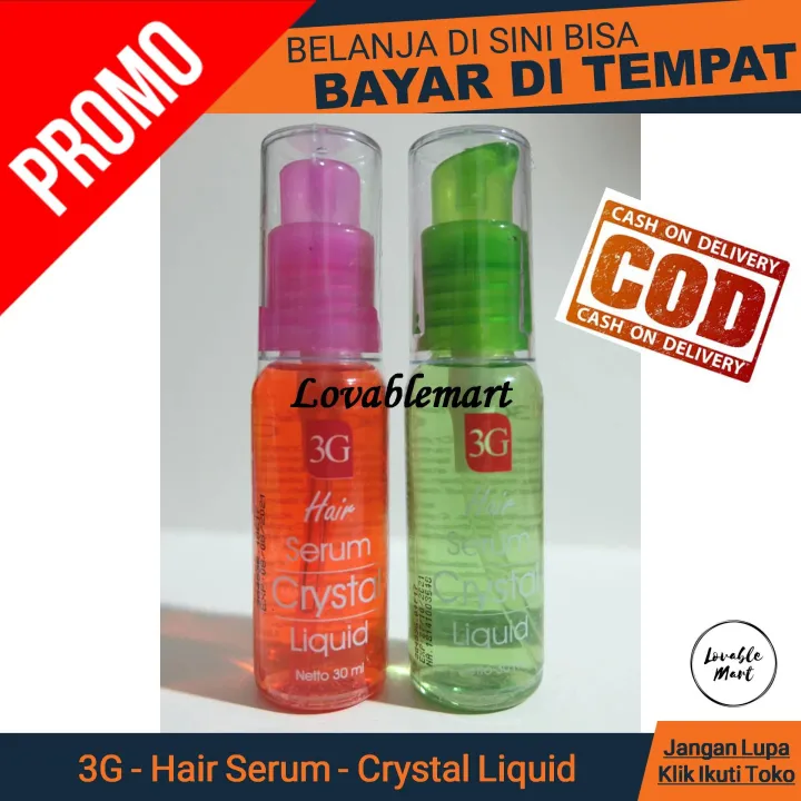 3g Hair Serum Crystal Liquid 30 Ml Lovablemart Bisa Cod Bayar Di Tempat Vitamin Penumbuh Rambut Sehat Serum Rambut Penyubur Menguatkan Rambut Lazada Indonesia