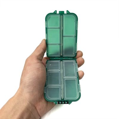 1PC Case Container Drug Divider Travel Convenient Medicine Pill Box 10 Grids Pills Dispenser Pill Organizer Tablet Pill Box Medicine  First Aid Storag