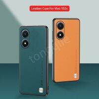 Case สำหรับ 2022 Vivo Y02s VivoY02s 4G โทรศัพท์ปลอกปกหลังกันกระแทกกันชนหนังแฟชั่นที่เรียบง่าย