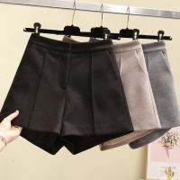 COD ETPZ1CS V SHOP Newest Fashion Women Shorts Autumn Casual All-match Woolen Shorts Korean High Waist Wide Leg Shorts Lady