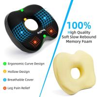 Memory Foam Seat Cushion Office Chair Pads for Sitting Orthopedic Donut Pillow for Tailbone Pain Relief Sciatica Hip Pillows