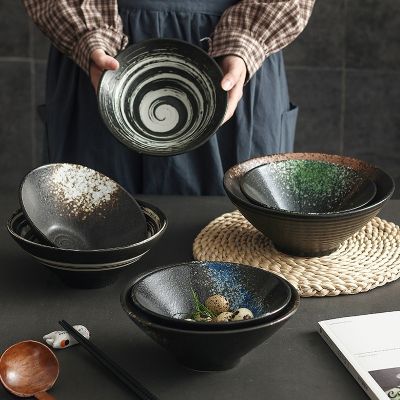 LingAo Ceramic Japanese creative Ramen、 soup noodle bowl restaurant customization