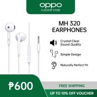 【Undine earphone】OPPO ชุดหูฟัง320 MH ของแท้,หูฟังแบบมีสายหูฟังพร้อมแจ็ค3.5มม. และไมโครโฟน HD ใช้ได้กับ OPPO