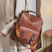 2022 Vintage Women Leather Backpacks Large Capacity Female Shoulder Bags Casual Travel Ladies Bagpack School Bags Mochilas