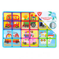 Playgotoys ของเล่นเสริมพัฒนาการ จิ๊กซอว์แม่เหล็ก - การขนส่ง(90383)