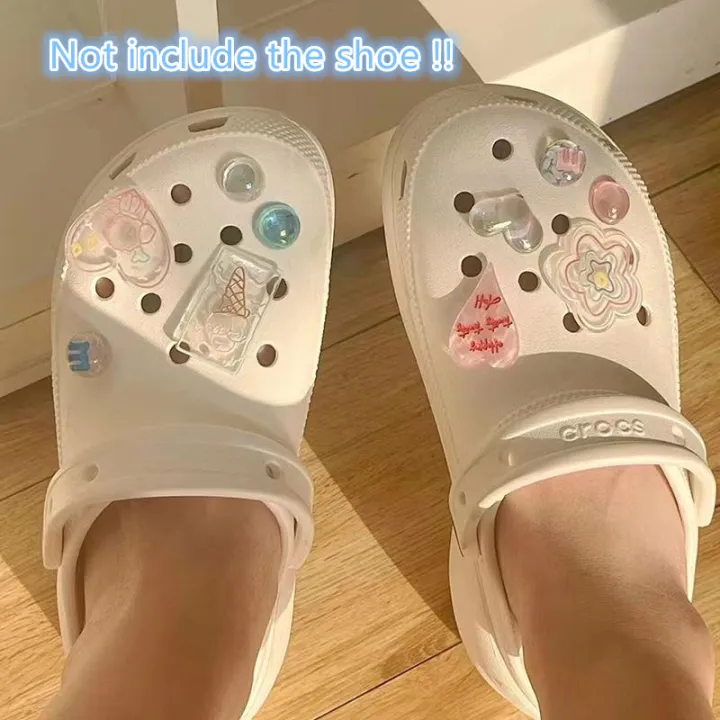 10pcs Ins Funny accessories for your shoes DIY [ Star Letter ] jibbitz For  crocs women girl crocs charm Set Shoe Buckle Shoe Decoration shoes