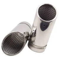 2Pcs for Mercedes Benz C180 Car Exhaust Muffler Tip Stainless Steel Pipe Chrome Modified Car Rear Tail Throat Liner Accessories