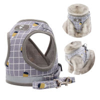 Reflective Dogs Harness And Leash Set Polyester Cotton Mesh No Pull Walking Harness Vest Collar For Puppy Small Medium Large Dog