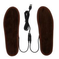 [Fashion goods060]1คู่ Insoles ผู้ชาย/ผู้หญิง USB ชาร์จไฟฟ้าความร้อนพื้นรองเท้าอุ่น Pad นุ่มเย็นหลักฐานกำมะหยี่ Insoles รองเท้าผ้าใบอุปกรณ์เสริม