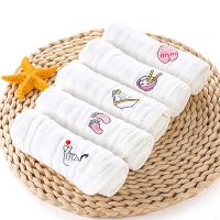 5Pcs Six-Layer Gauze Soft Saliva Wipe Face Towel Infant Baby Bibs Scarf Muslin Washcloths Boy Girl Wash Cloth Gifts