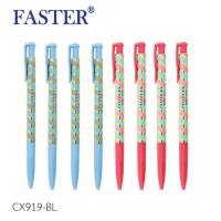 ปากกา Faster (ฟาสเตอร์) CX919 ปากกาลูกลื่น ชนิดกด 0.38 FASTER (1ด้าม)