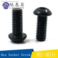 ✱□◘ 5-60pcs/lot ISO7380 Hex Screw M2 M2.5 M3 M4 M5 M6 M8 Black Button Head Hex Socket Cap Screw Hexagon Socket 10.9 Round Head Screw