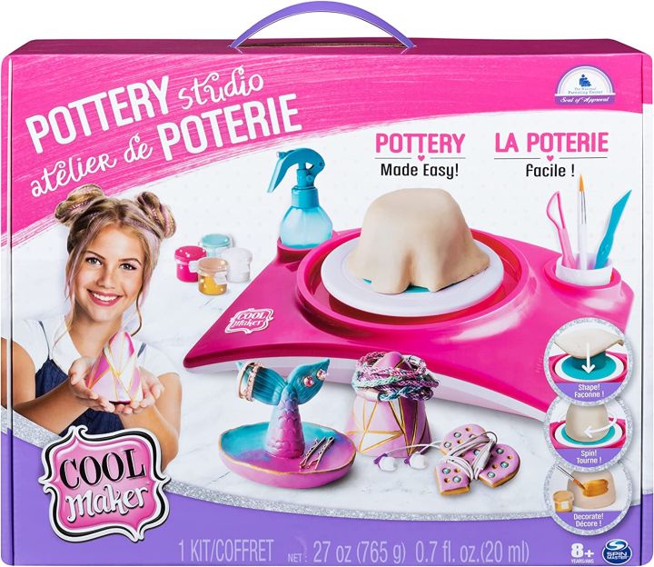 นำเข้า-cool-maker-pottery-studio-clay-pottery-wheel-craft-kit-for-kids-aged-6-and-up-edition-may-vary-ราคา-990-บาท