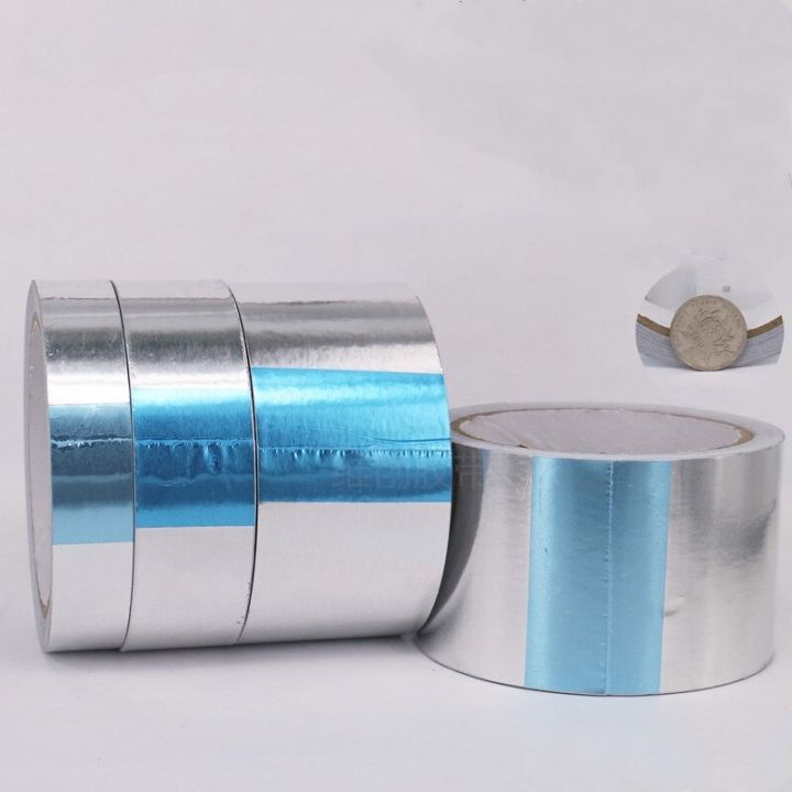 adhesive aluminum foil tin paper tape high temperature resistant sealed water-proof fire mending leakage prevention radiation Adhesives  Tape