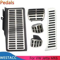 รถเหยียบสำหรับ Volkswagen VW Jetta MK6 LHD AT MT อะไหล่ Accelerator แก๊สเบรคคลัทช์ Rest Pedal Cover Pad Kit อุปกรณ์เสริม