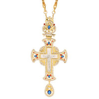 192*87mm Big Size Religious Necklace For Women Man Long Pendant pectoral cross orthodox Jesus crucifix pendants Jewelry