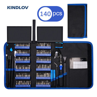 KINDLOV Precision Screwdriver Set 140 In 1 CR-V Screwdriver Bit Magnetic Torx Hex Screw Driver Bits Electronics Repair Tool Kit