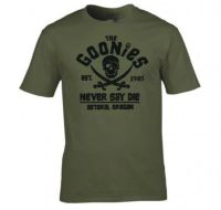 The Goonies Never Say Die Astoria Oregon Pirate Flag T Shirt Men Size S-3XL