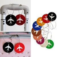 【cw】 Round Airplane Accessories Luggage Tag Baggage Name Tags Alloy ！