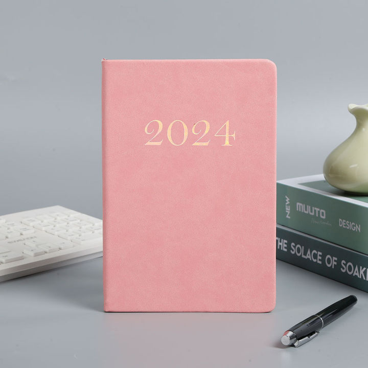 2024-daily-planner-softcover-notebook-2024-daily-planner-student-agenda-wear-resistant-notebook-portable-notepad-notebook-with-recording-function-daily-schedule-planner-english-agenda-notebook-student