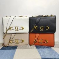 GUESS New European and American solid color chain cover bag small square bag hanging G shoulder Messenger womens bag