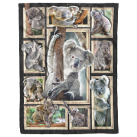 Koala blanket, koala 3D fleece, Sherpa blanket, koala lovers gift ideas