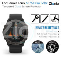 Zionia ฟิล์มกันรอยสำหรับหน้าจอเต็มจอ2ชิ้น Garmin Fenix 6 Pro/6X Pro/ 6S Pro นาฬิกา Solar HD แบบ HD 9H 2.5D กันระเบิดป้องกันการแผ่นฟิล์มกันรอย Fenix6โปร Fenix6X โปร Fenix6S โปร