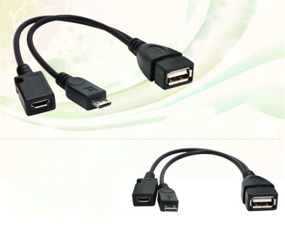 ：“{》 2 In 1 OTG Adapters Micro Usb Male Female To USB Female Cable OTG Adapter For Andriod Phone