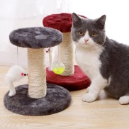Trụ Cào Móng Tròn Cho Mèo Nhỏ - Kèm đồ chơi chuột treo vui nhộn