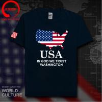 United States Of America Us Washington T Shirt Usa In God We Trust T-Shirts Trend Clothes Sweatshirt National Map Team Tops Tees